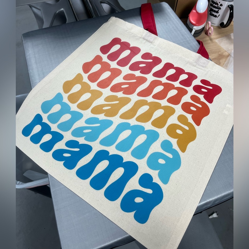 Colorful 'Mama' Tote Bag